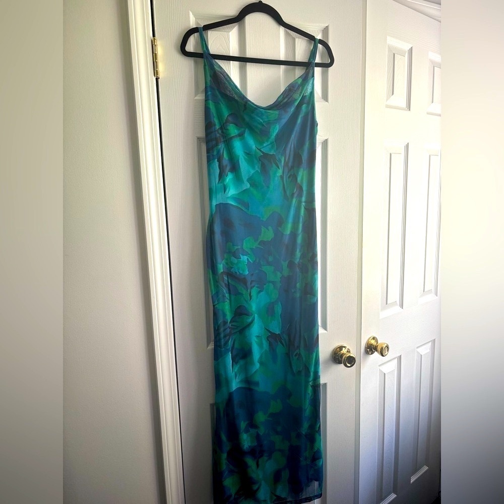 Fashion Brand Company Teal floral Maxi Dress